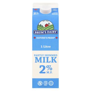 Brum's Dairy Partly Skimmed Milk 2% M.F. 1L