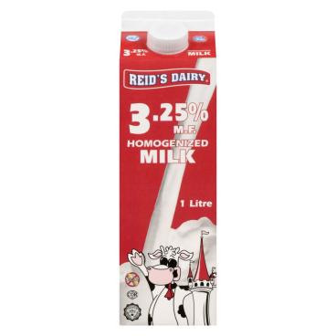 Reid's Dairy Homogenized Milk 3.25% M.F. 1L