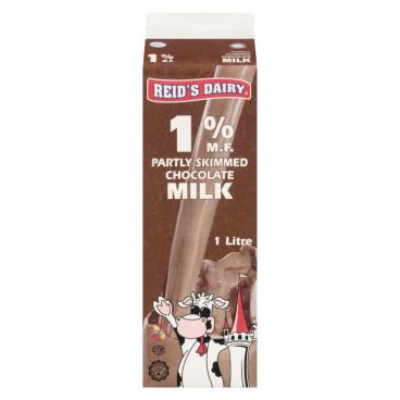 Reid's Dairy Partly Skimmed Chocolate Milk 1% M.F. 1L