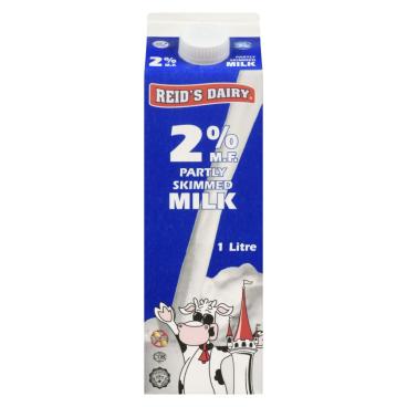 Reid's Dairy Partly Skimmed Milk 2% M.F. 1L