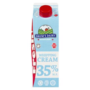 Brum's Dairy Whipping Cream 35% M.F. 473ml