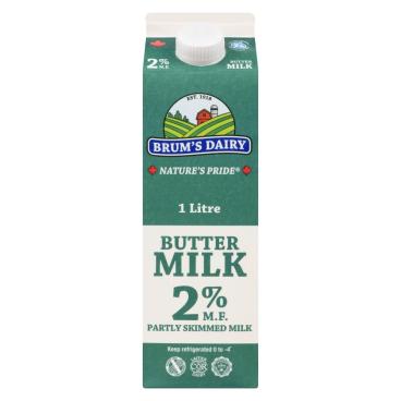 Brum's Dairy Buttermilk 2% M.F. 1L