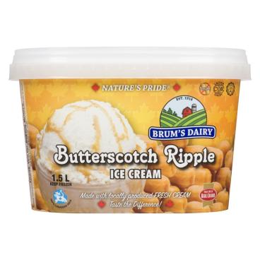 Brum's Dairy Butterscotch Ripple Ice Cream 1.5L