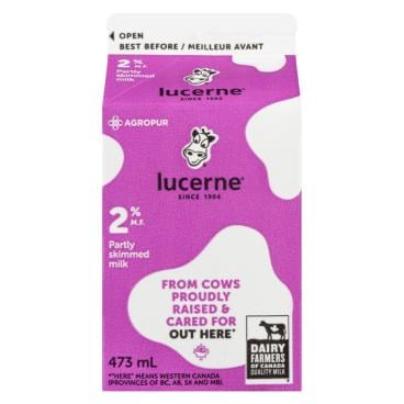Lucerne Partly Skimmed Milk 2% M.F. 473ml