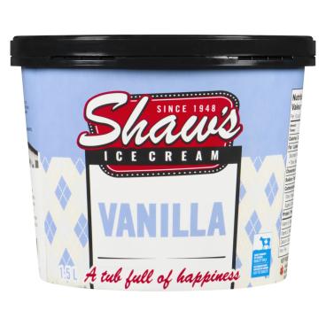 Shaw's Ice Cream Vanilla Ice Cream 1.5L