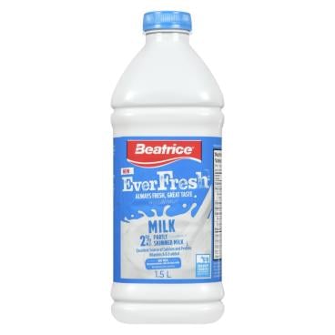 Beatrice Everfresh Partly Skimmed Milk 2% M.F. 1.5L