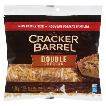 Cracker Barrel Shredded Double Cheddar 480g