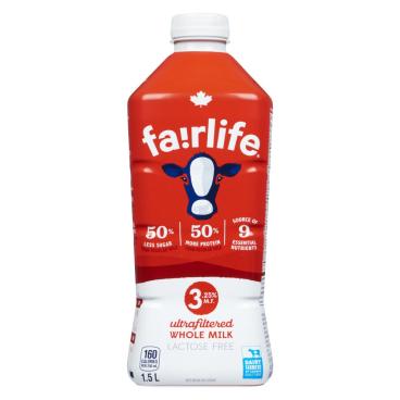 Fairlife Lactose Free Ultrafiltered Whole Milk 3.25% M.F. 1.5L