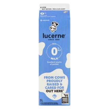 Lucerne Skim Milk 0% M.F. 1L