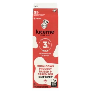 Lucerne Homogenized Milk 3.25% M.F. 1L