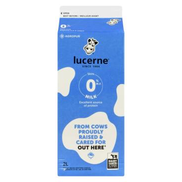 Lucerne Skim Milk 0% M.F. 2L