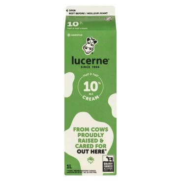 Lucerne Half & Half Cream 10% M.F. 1L