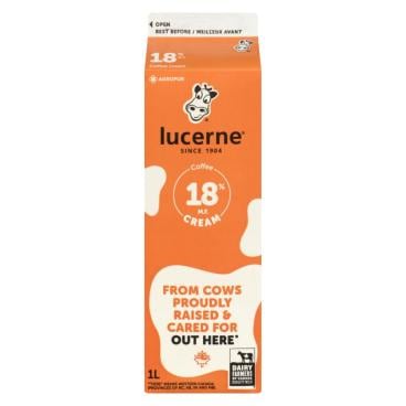 Lucerne Coffee Cream 18% M.F. 1L