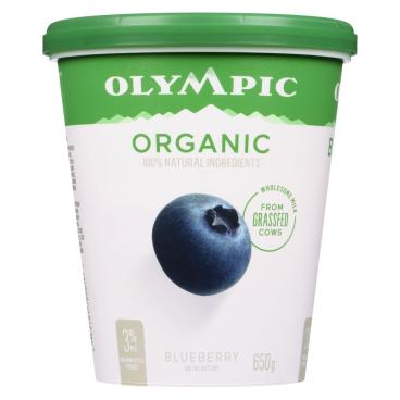 Olympic Organic Blueberry Balkan Style Yogurt 3% M.F. 650g