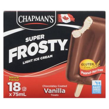 Chapman's Super Frosty Vanilla Ice Cream Bars 18x75ml