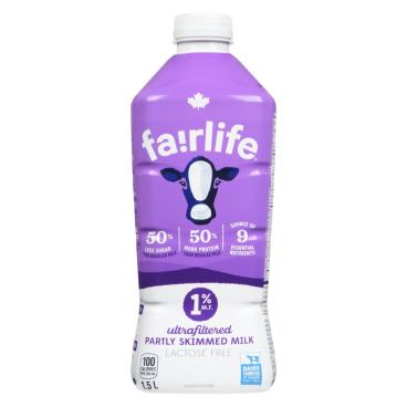 Fairlife Lactose Free Ultrafiltered Partly Skimmed Milk 1% M.F. 1.5L