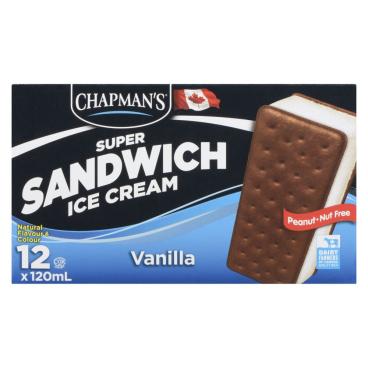 Chapman's Vanilla Super Ice Cream Sandwiches 12x120ml