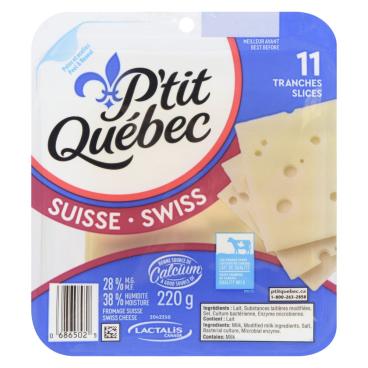 P'tit Québec Sliced Swiss 220g
