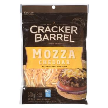 Cracker Barrel Mozza Cheddar Shredded Cheese 320g
