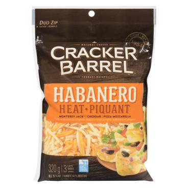Cracker Barrel Habanero Shredded Cheese 320g
