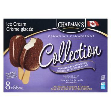 Chapman's Almonds & Milk Chocolate Ice Cream Bars 8x55ml