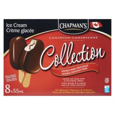 Chapman's Double Dark Chocolate Ice Cream Bars 8x55ml