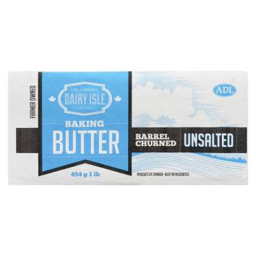 Dairy Isle Barrel Churned Baking Unsalted Butter 454g