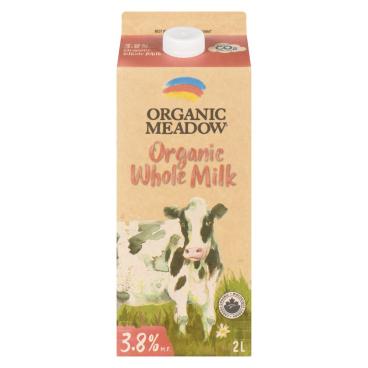 Organic Meadow Organic Whole Milk 3.8% M.F. 2L