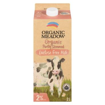 Organic Meadow Organic Lactose Free Partly Skimmed Milk 2% M.F. 2L