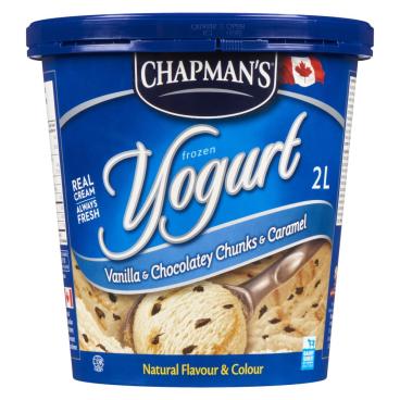 Chapman's Vanilla & Chocolatey Chunks & Caramel Frozen Yogurt 2L