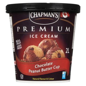 Chapman's Chocolate Peanut Butter Cup Premium Ice Cream 2L