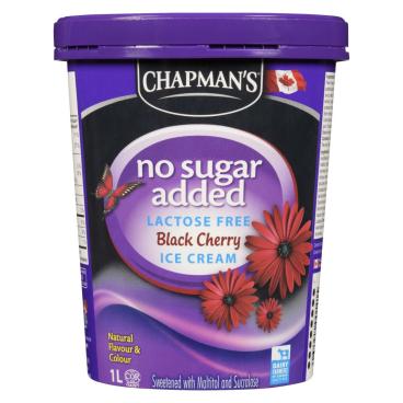 Chapman's No Sugar Added Lactose Free Black Cherry Ice Cream 1L