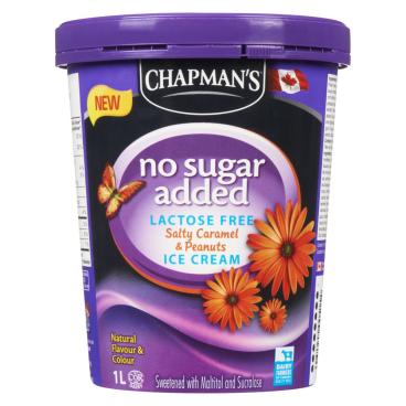 Chapman's No Sugar Added Lactose Free Salty Caramel & Peanuts Ice Cream 1L