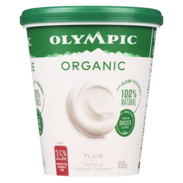 Olympic Organic Plain Balkan-Style Yogurt 3.5% M.F. 650g