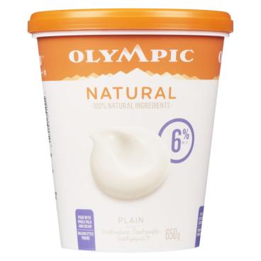 Olympic Natural Plain Yogurt 6% M.F. 650g