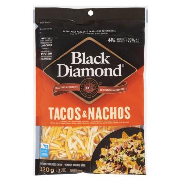 Black Diamond Tacos & Nachos Shredded Cheese 320g