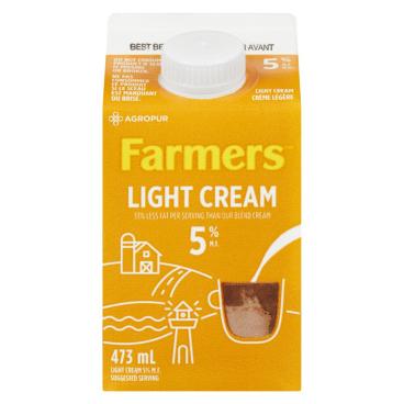 Farmers Light Cream 5% M.F. 473ml