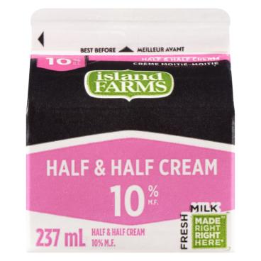 Island Farms Half & Half Cream 10% M.F. 237ml