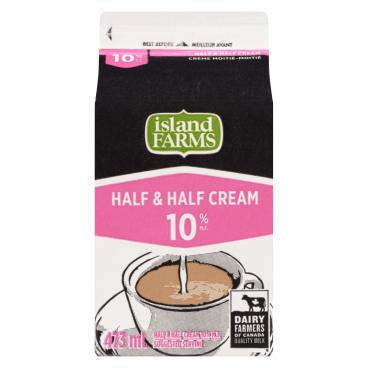 Island Farms Half & Half Cream 10% M.G. 473ml