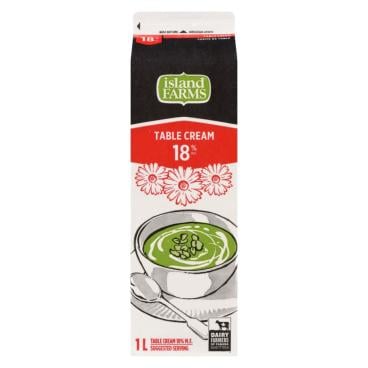 Island Farms Table Cream 18% M.F. 1L