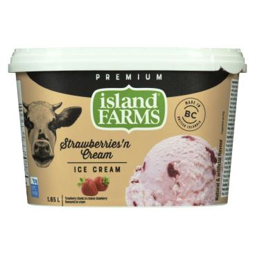 Island Farms Country Cream Strawberries N' Cream Premium Ice Cream 1.65L
