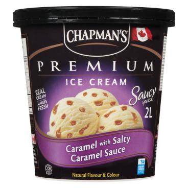 Chapman's Saucy Spots Caramel With Salty Caramel Sauce Premium Ice Cream 2L