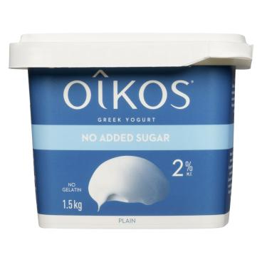 Oîkos Plain No Sugar Added Greek Yogurt 2% M.F. 1.5kg