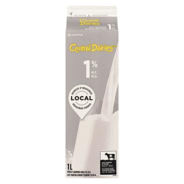 Central Dairies Partly Skimmed Milk 1% M.F. 1L