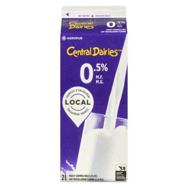 Central Dairies Partly Skimmed Milk 0.5% M.F. 2L