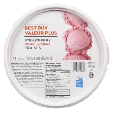 Best Buy Strawberry Ice Milk 4L