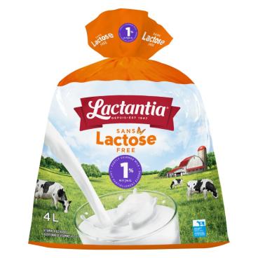 Lactantia Lactose Free Partly Skimmed Milk 1% M.F. 4L