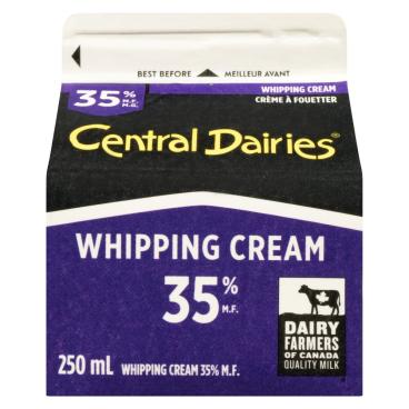 Central Dairies Whipping Cream 35% M.F. 250ml