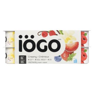 Iögo Strawberry, Raspberry, Blueberry, Vanilla Yogurt 1.5% M.F. 16x100g