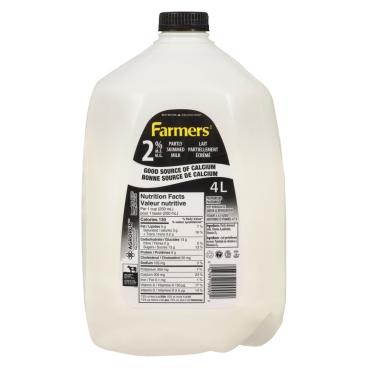 Farmers Partly Skimmed Milk 2% M.F. 4L